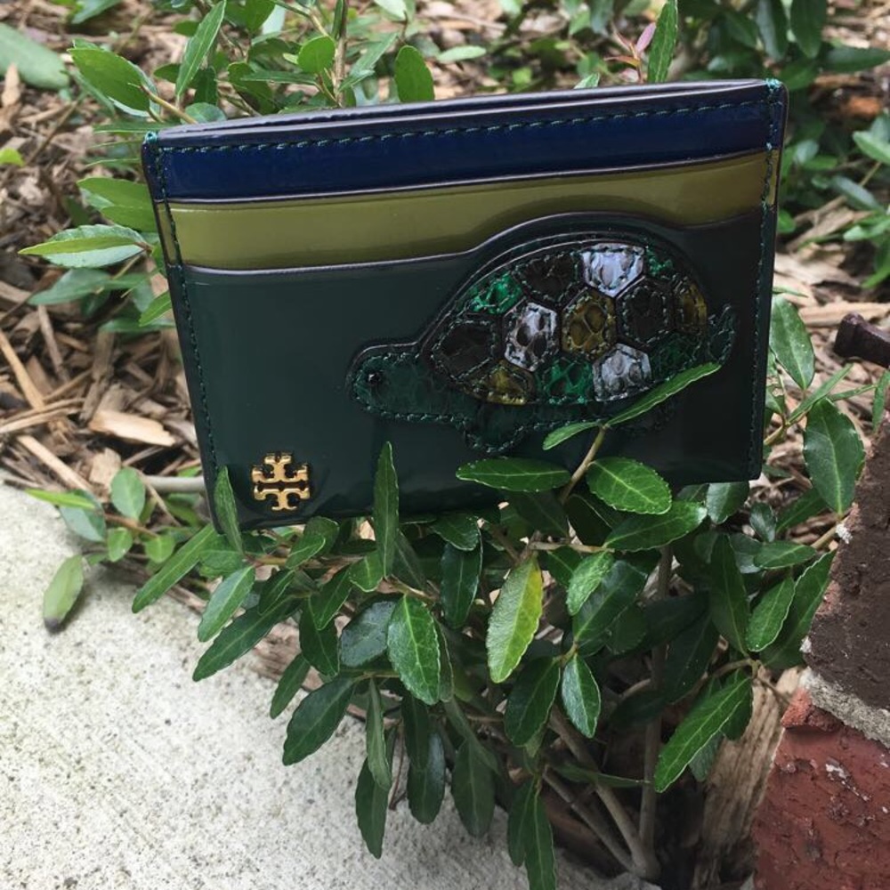 Tory Burch turtle card holder